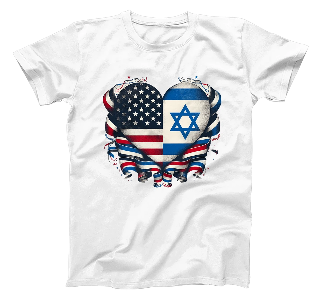 USA Israel Heart - Dual Citizenship Premium T-Shirt