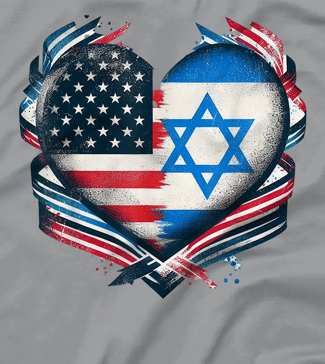 USA Israel Heart - Dual Citizenship T-Shirt