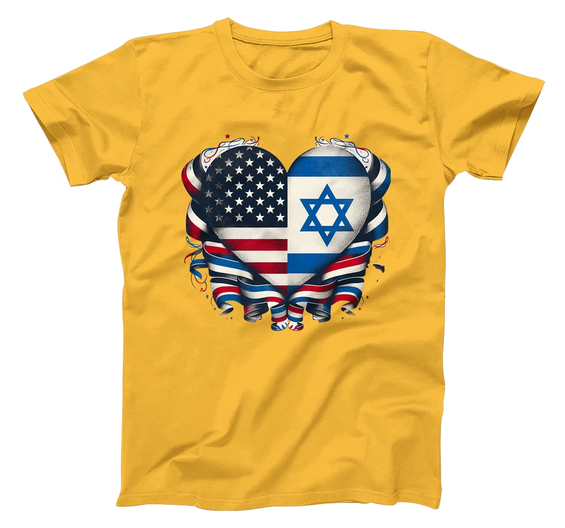 USA Israel Heart - Dual Citizenship Premium T-Shirt
