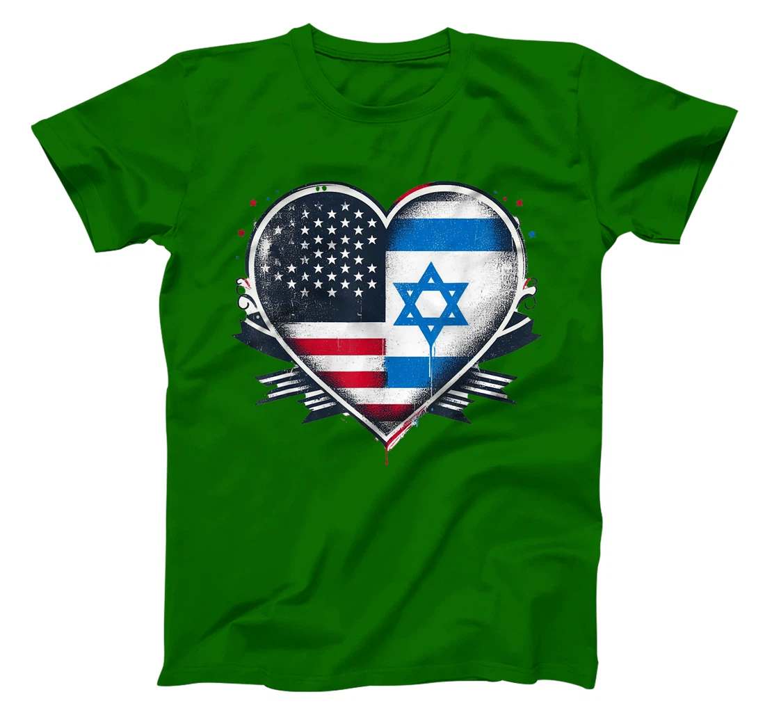 USA Israel Heart - Dual Citizenship T-Shirt