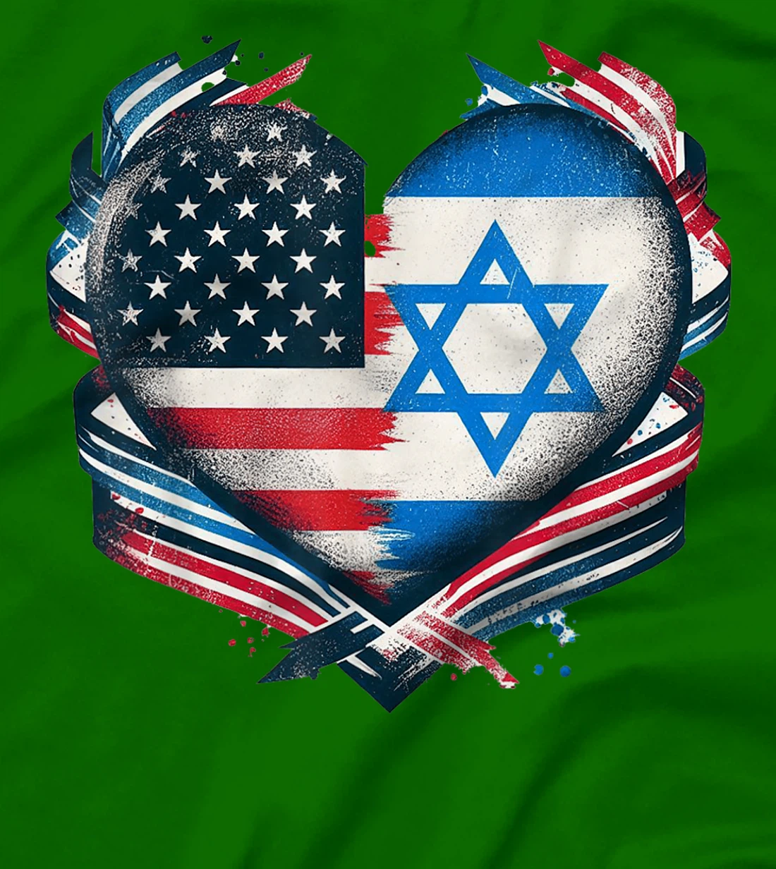USA Israel Heart - Dual Citizenship T-Shirt