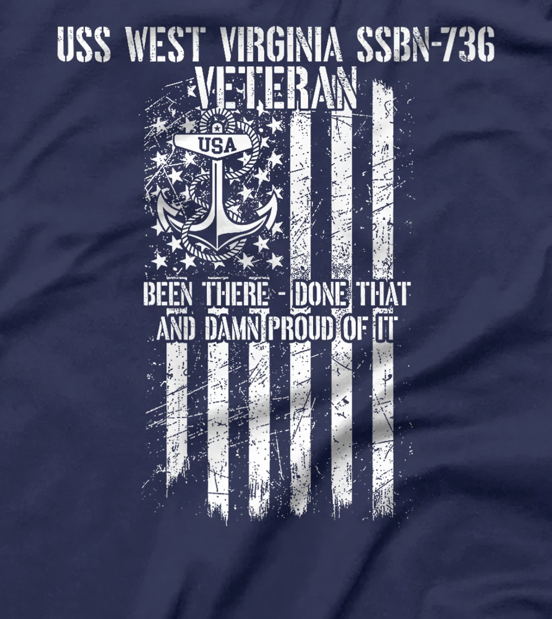 USS West Virginia SSBN-736 Missile Submarine Veteran Premium T-Shirt