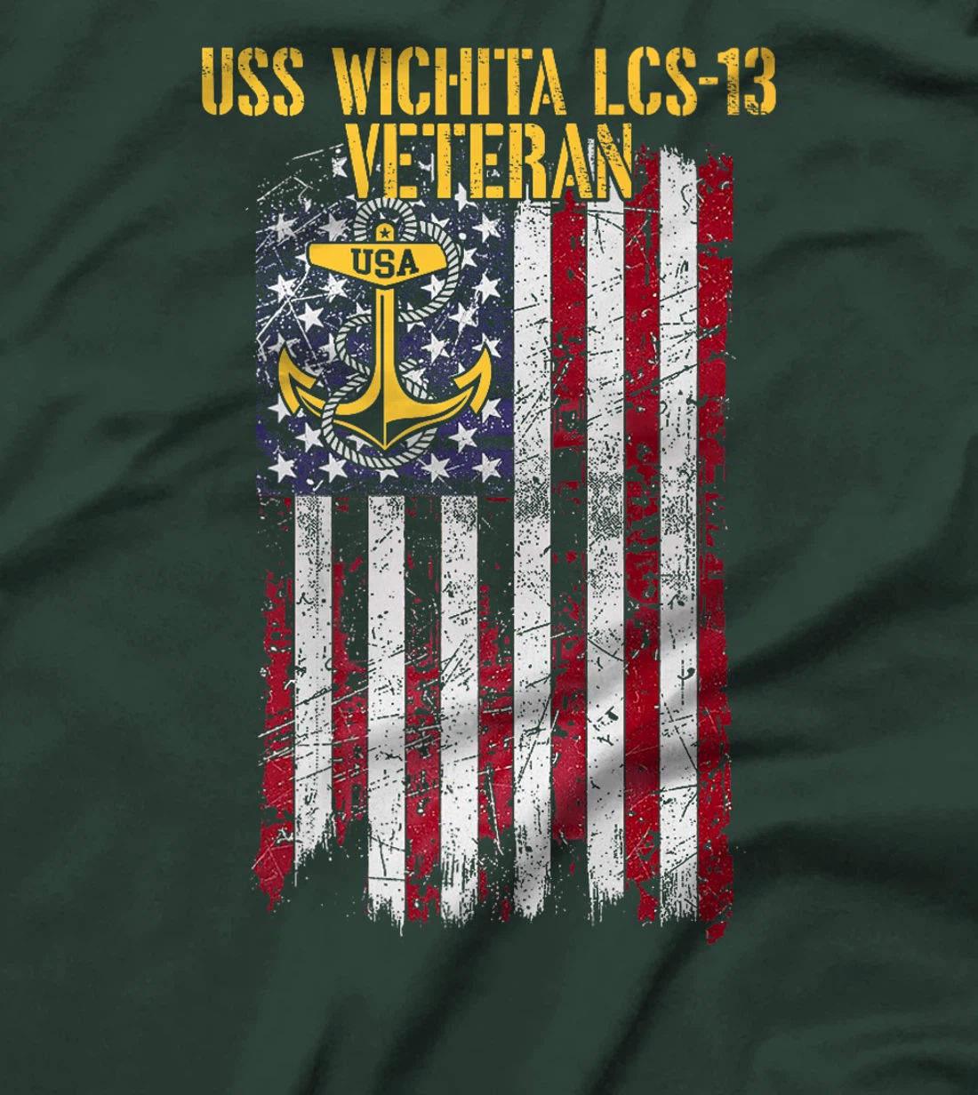 Womens USS Wichita LCS-13 Littoral Combat Ship Veteran T-Shirt
