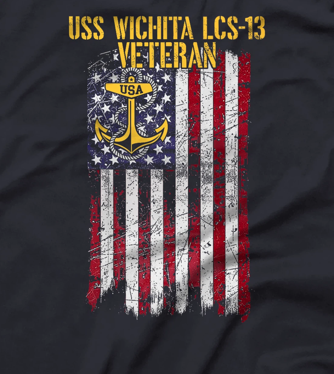 Womens USS Wichita LCS-13 Littoral Combat Ship Veteran T-Shirt