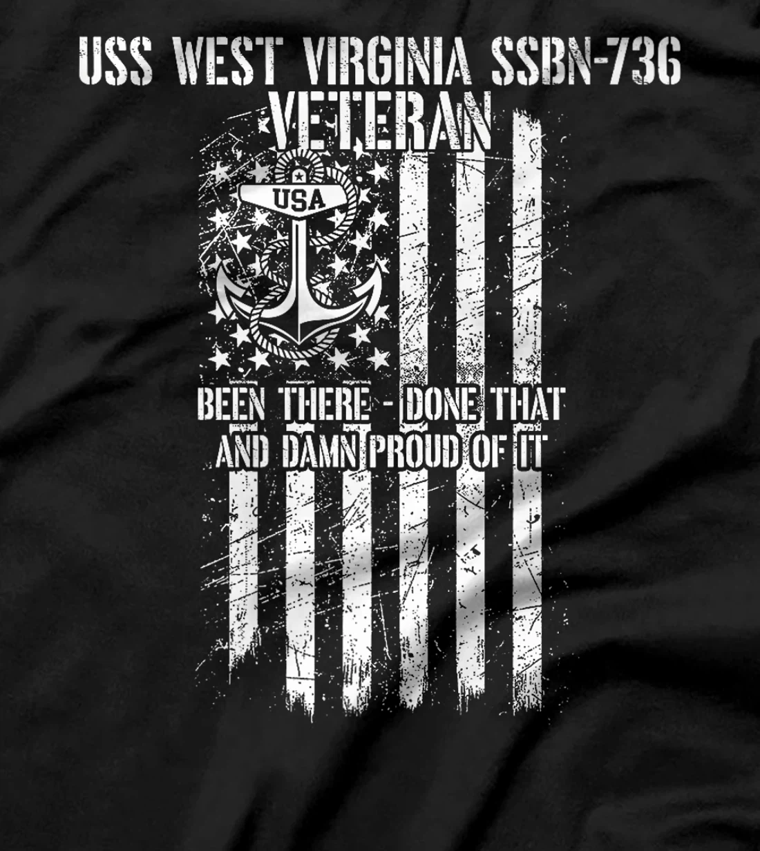 USS West Virginia SSBN-736 Missile Submarine Veteran Premium T-Shirt