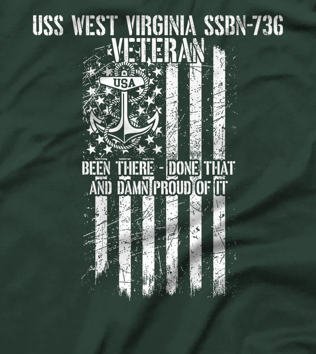 USS West Virginia SSBN-736 Missile Submarine Veteran Premium T-Shirt