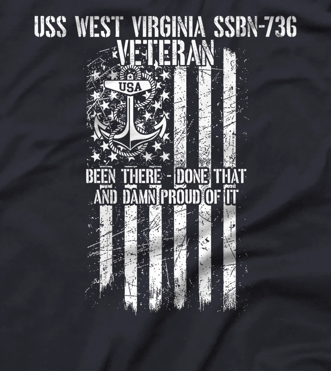 USS West Virginia SSBN-736 Missile Submarine Veteran Premium T-Shirt