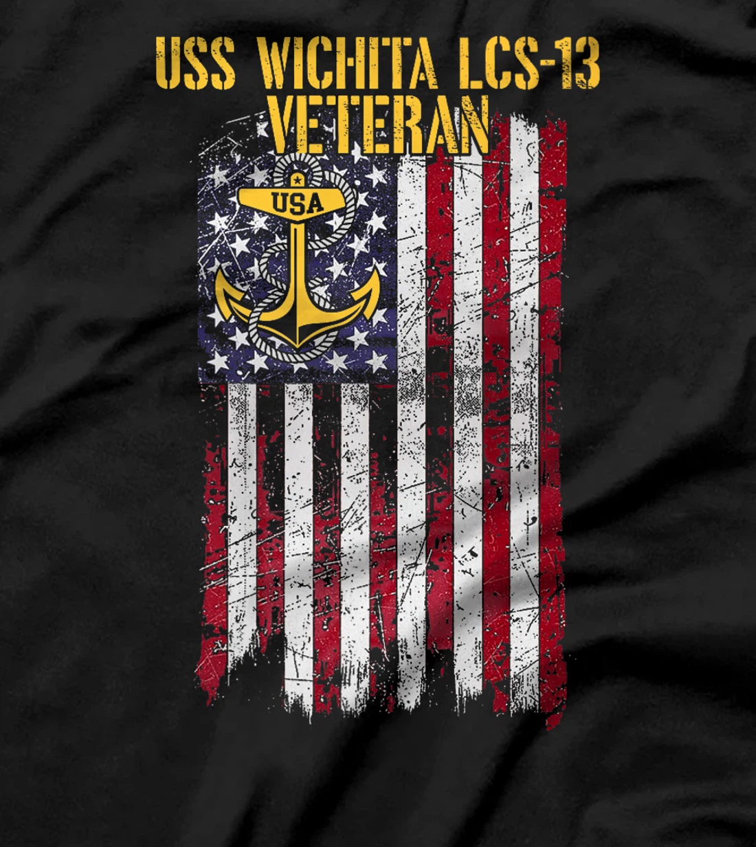 Womens USS Wichita LCS-13 Littoral Combat Ship Veteran T-Shirt