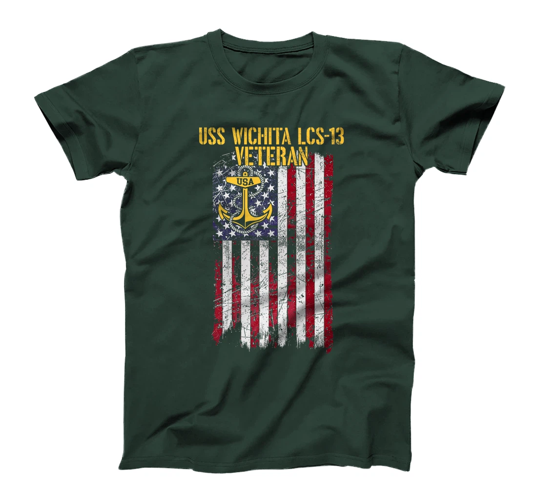 Womens USS Wichita LCS-13 Littoral Combat Ship Veteran T-Shirt