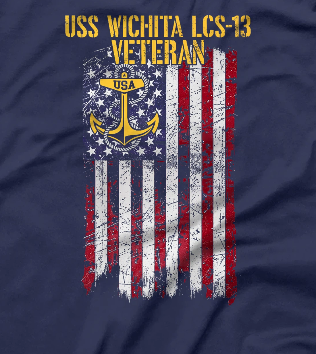 Womens USS Wichita LCS-13 Littoral Combat Ship Veteran T-Shirt