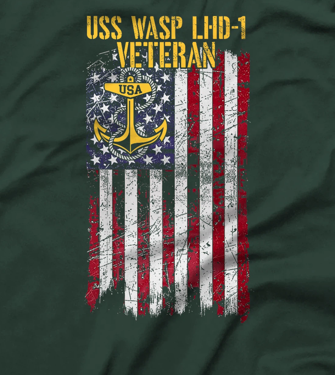 USS Wasp LHD-1 Amphibious Assault Ship Veteran Premium T-Shirt
