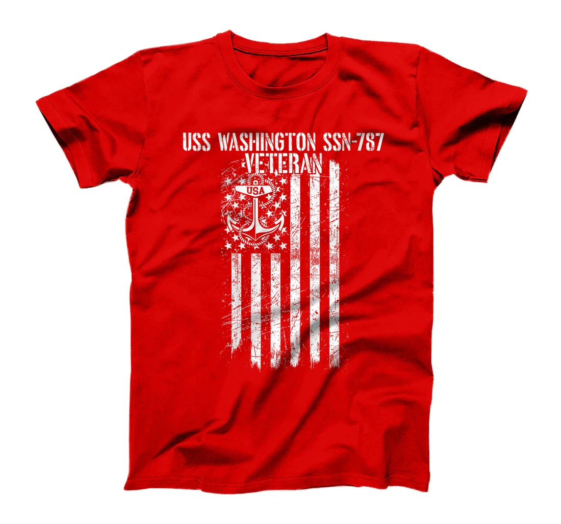Womens USS Washington SSN-787 Attack Submarine Veteran T-Shirt