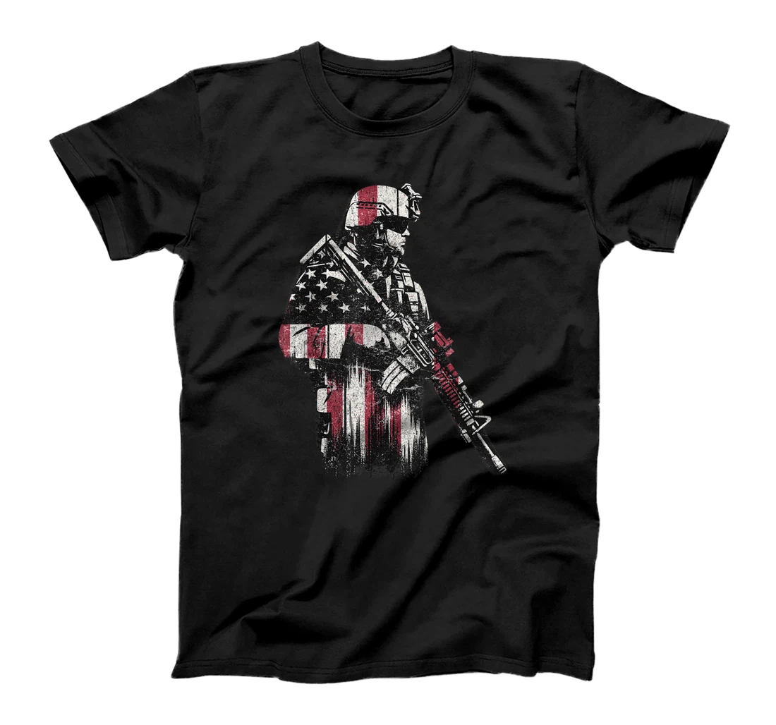 Thank You Patriotic Veteran Memorial Day 4th Of July US Flag T-Shirt