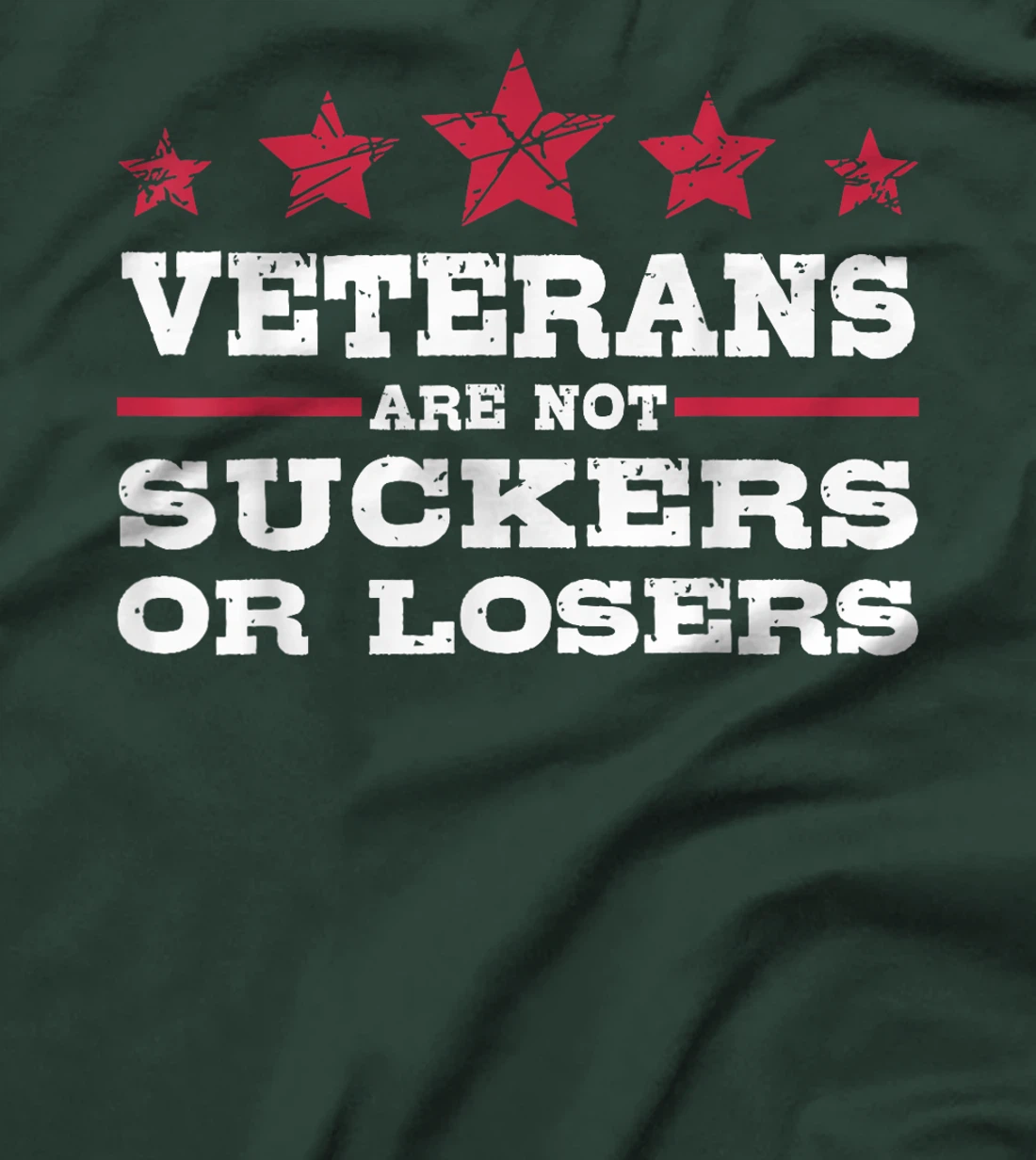Veterans Are Not Suckers Or Losers Biden ANTI TRUMP T-Shirt