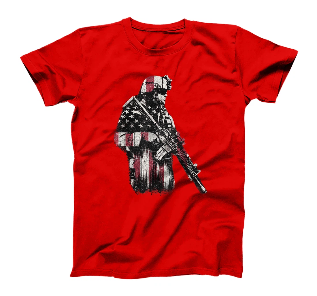 Thank You Patriotic Veteran Memorial Day 4th Of July US Flag T-Shirt