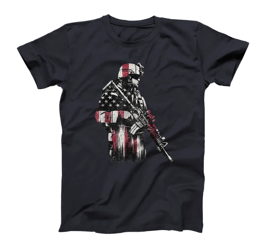 Thank You Patriotic Veteran Memorial Day 4th Of July US Flag T-Shirt