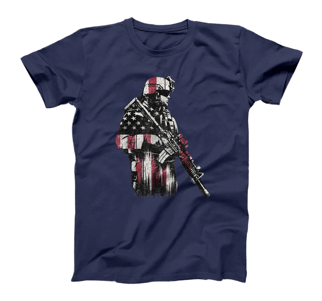 Thank You Patriotic Veteran Memorial Day 4th Of July US Flag T-Shirt