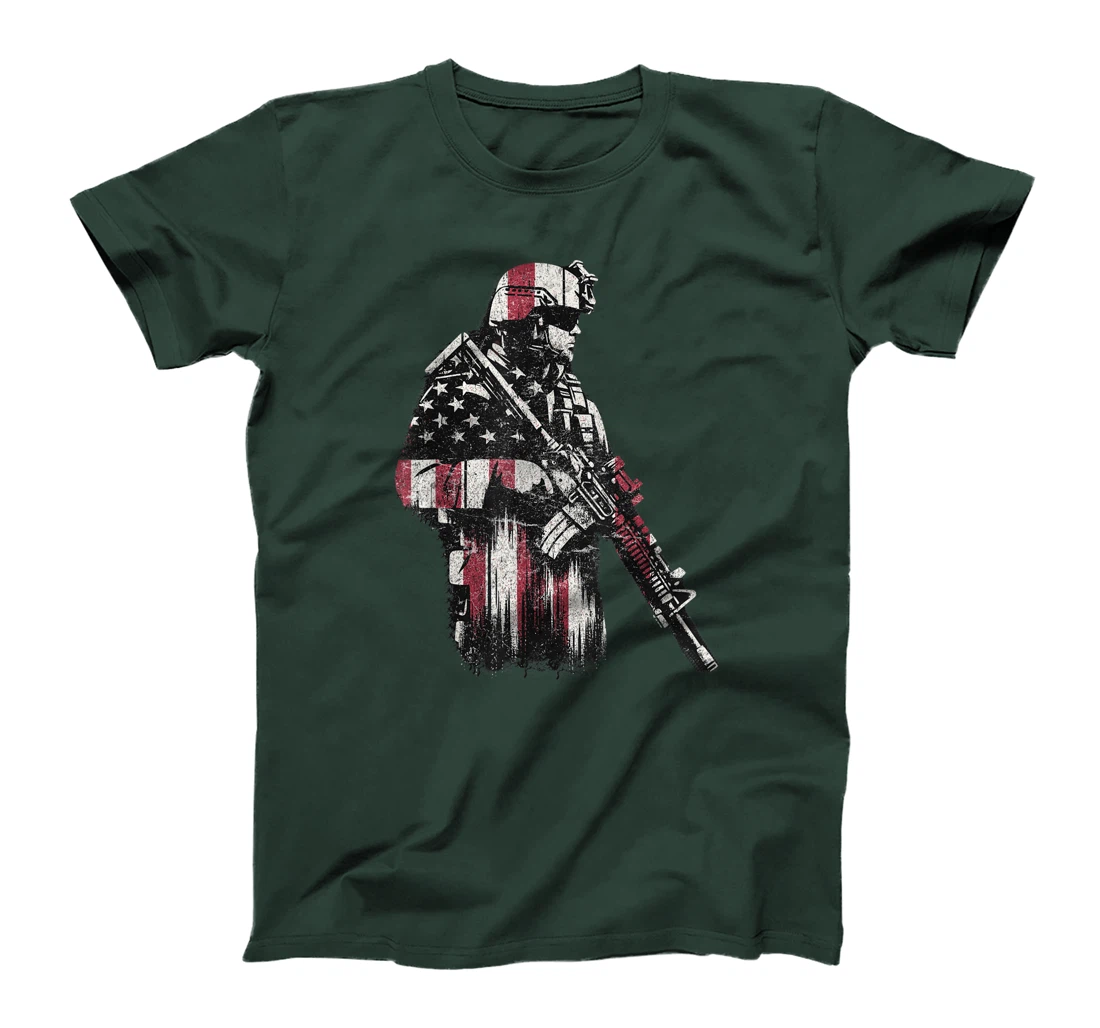 Thank You Patriotic Veteran Memorial Day 4th Of July US Flag T-Shirt