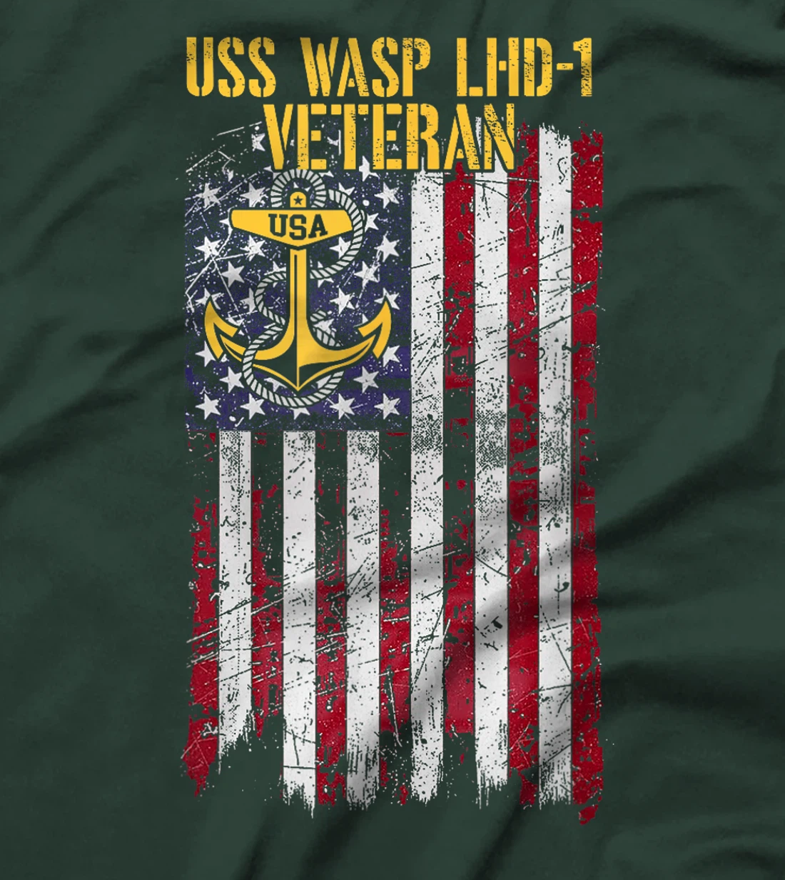 USS Wasp LHD-1 Amphibious Assault Ship Veteran T-Shirt