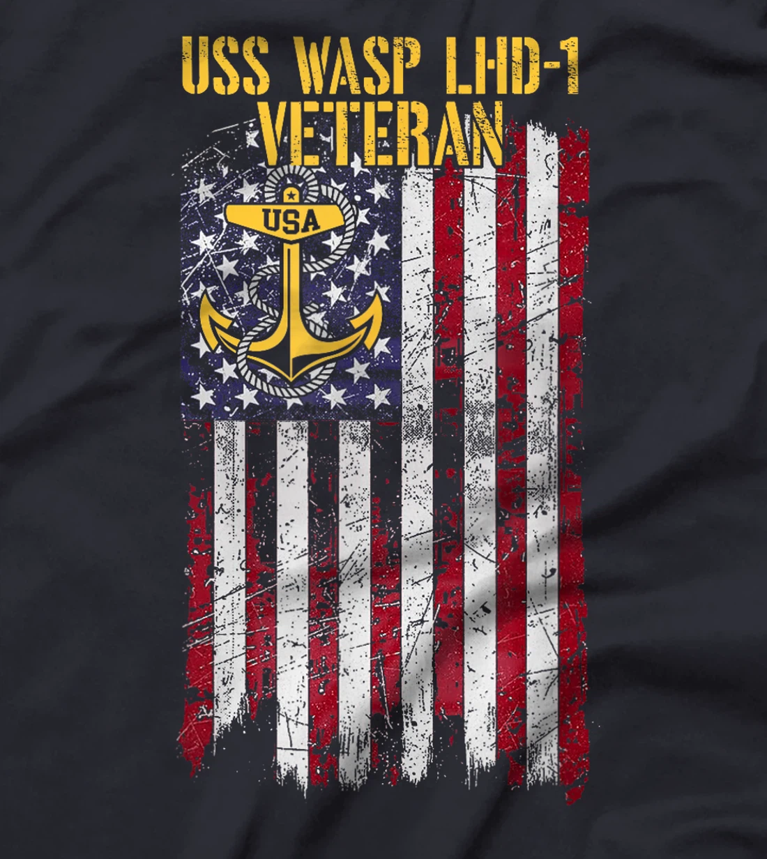 USS Wasp LHD-1 Amphibious Assault Ship Veteran T-Shirt