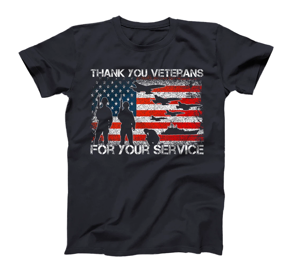 Womens Thank You For Your Service Patriotic Thank You Veterans Day T-Shirt