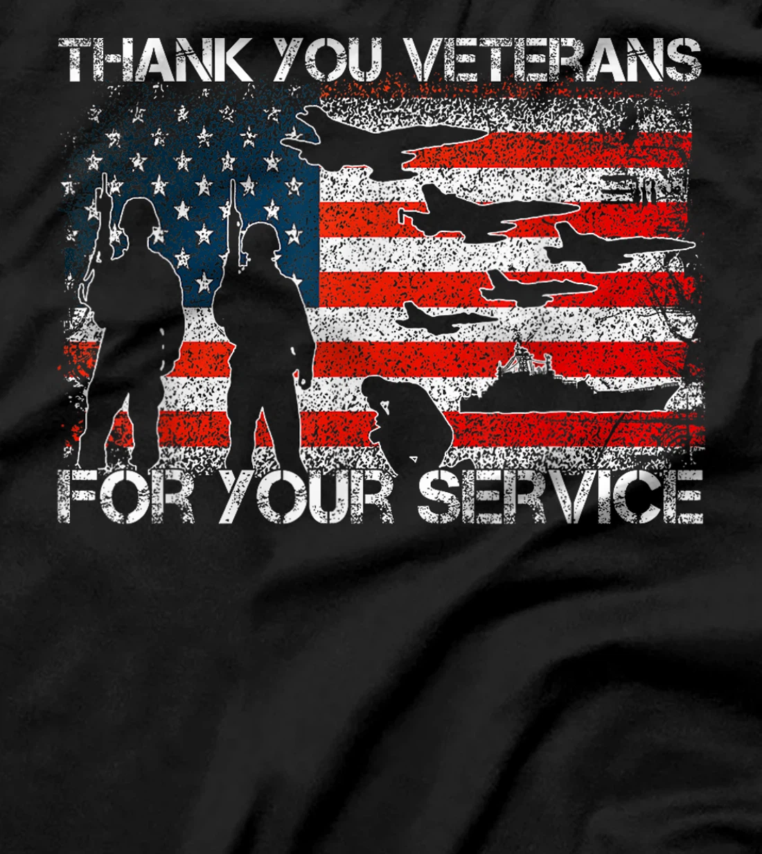 Womens Thank You For Your Service Patriotic Thank You Veterans Day T-Shirt