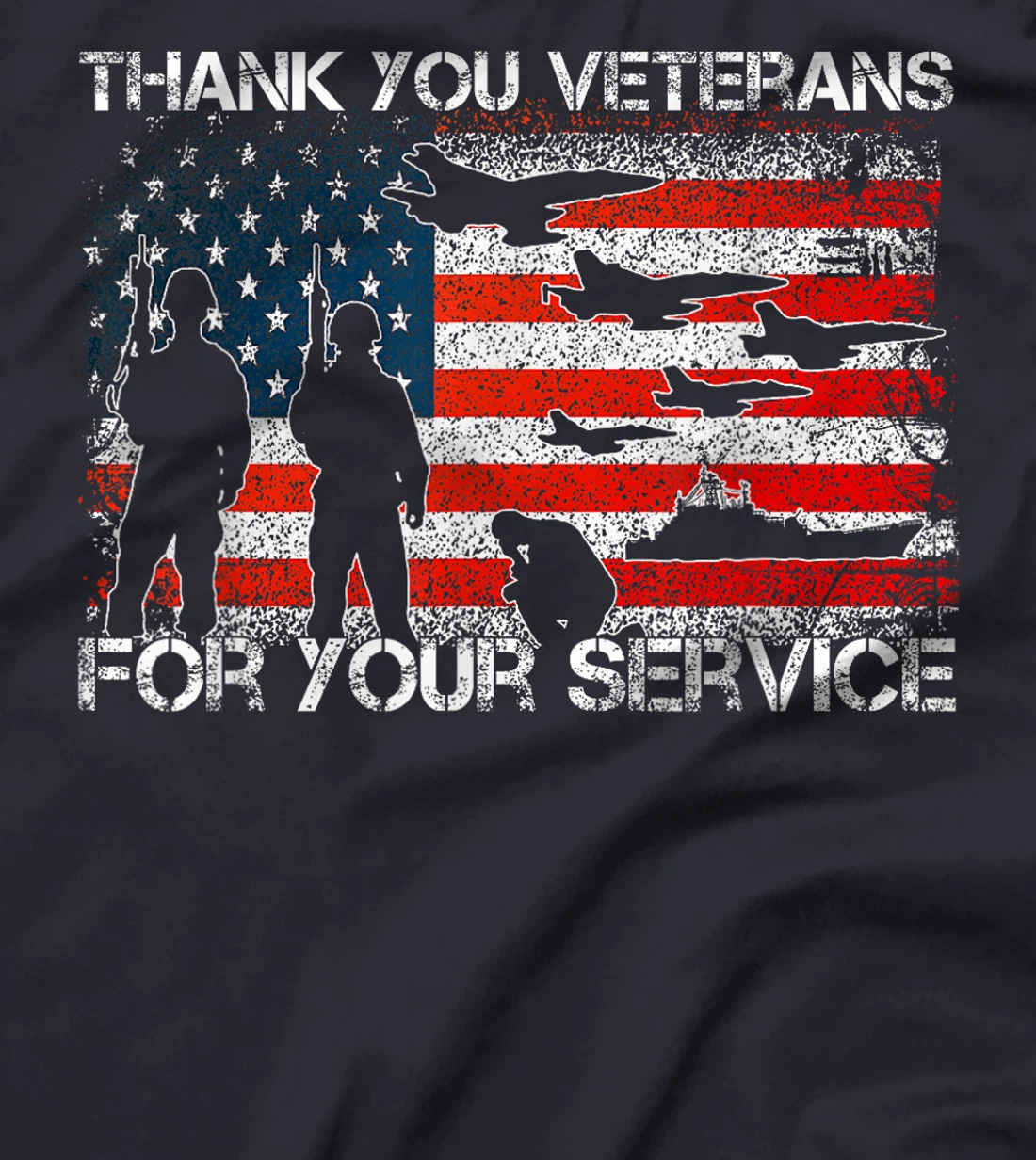 Womens Thank You For Your Service Patriotic Thank You Veterans Day T-Shirt