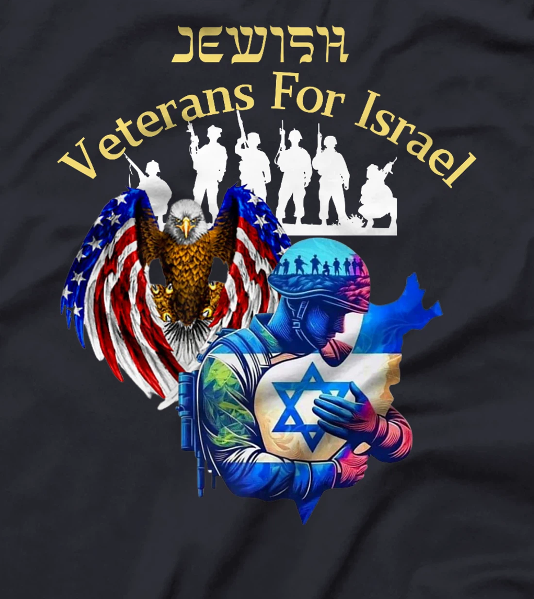 Israel Jewish Veteran's Pride And American Support of Israel Premium T-Shirt