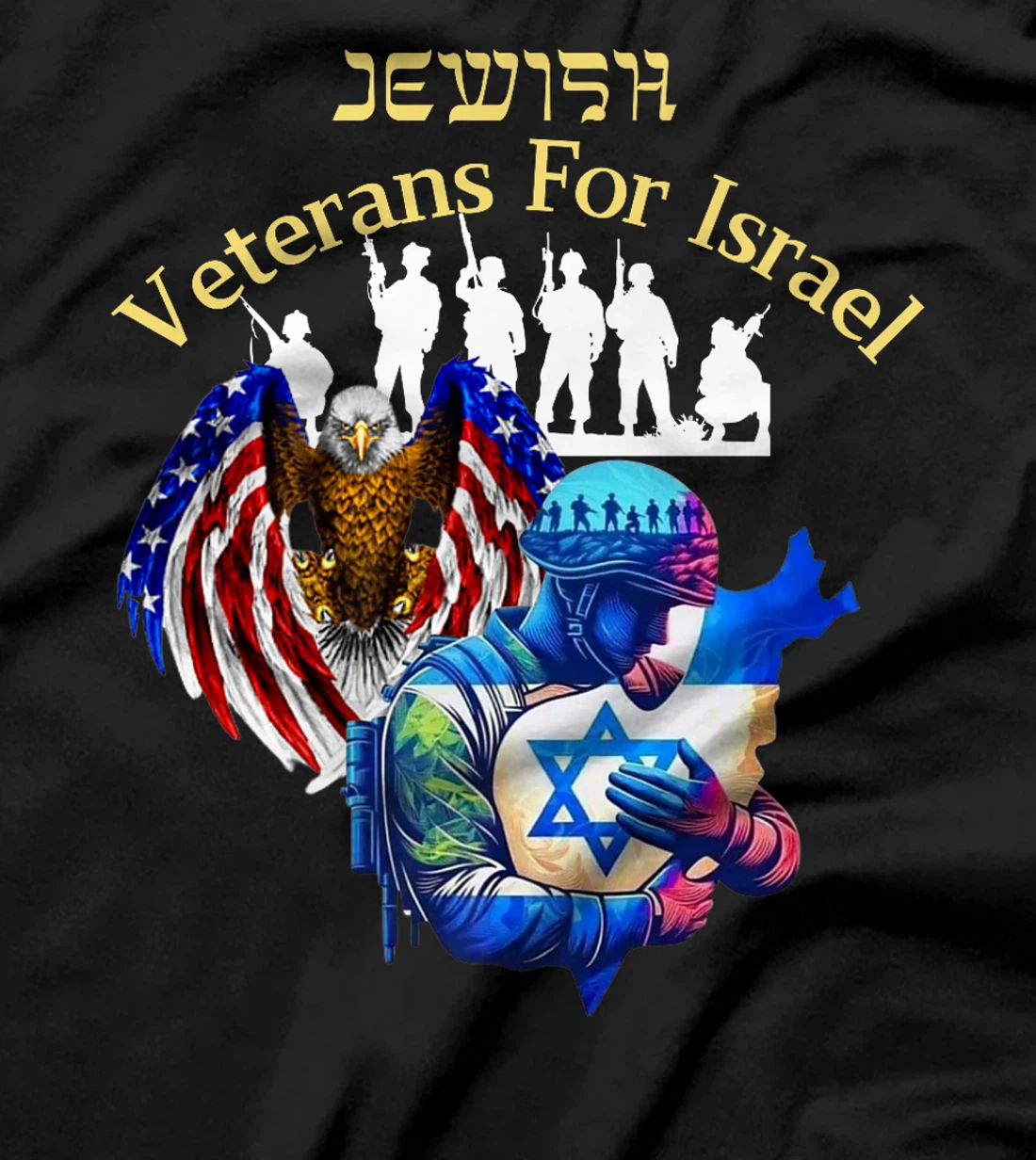 Israel Jewish Veteran's Pride And American Support of Israel Premium T-Shirt