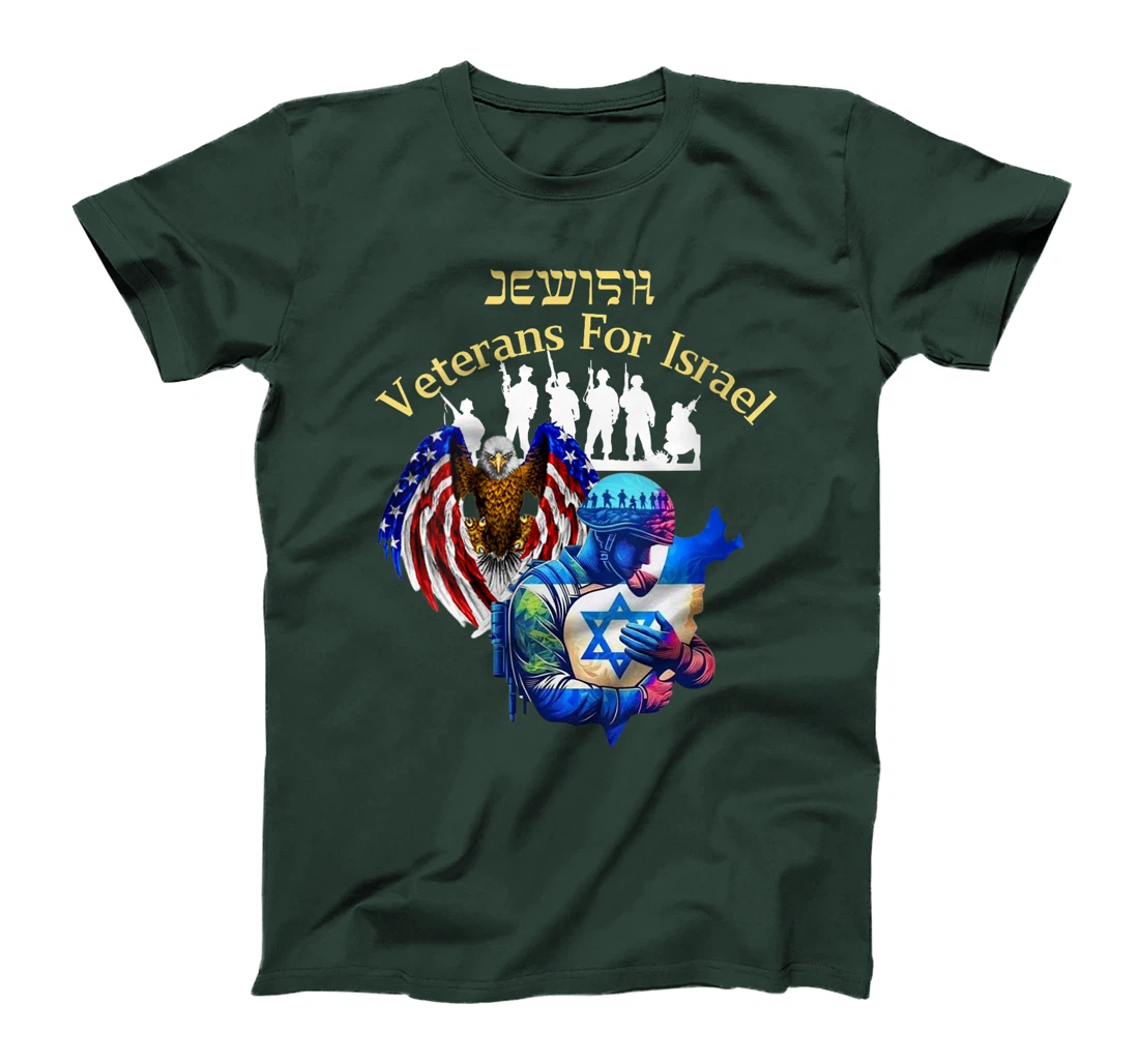 Womens Israel Jewish Veteran's Pride And American Support of Israel T-Shirt
