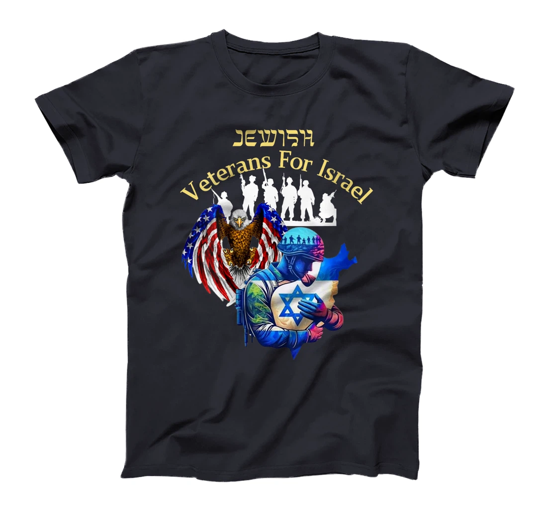Womens Israel Jewish Veteran's Pride And American Support of Israel T-Shirt