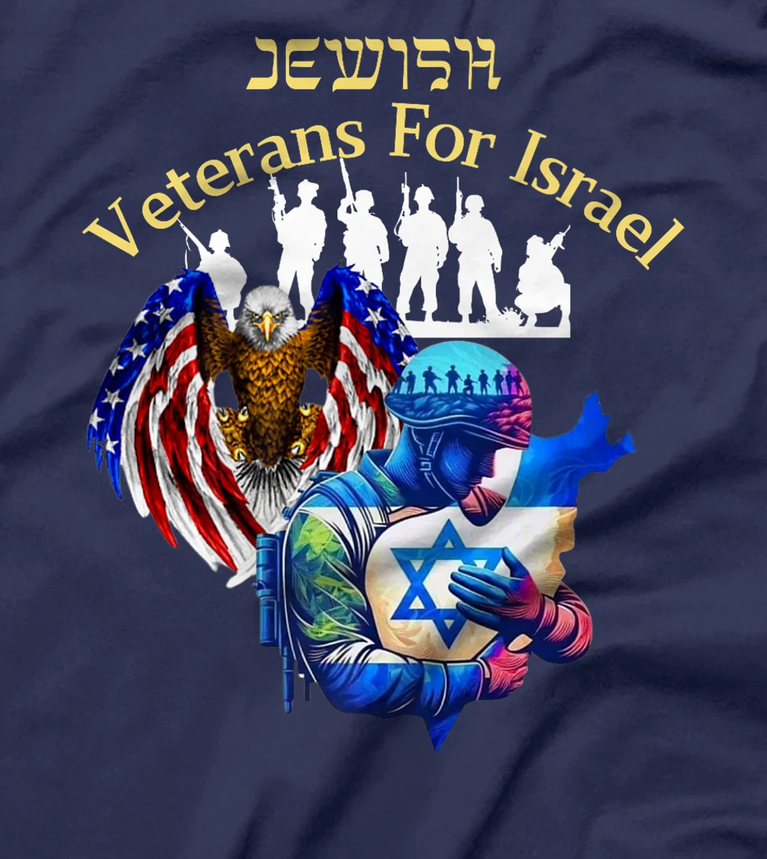 Israel Jewish Veteran's Pride And American Support of Israel Premium T-Shirt