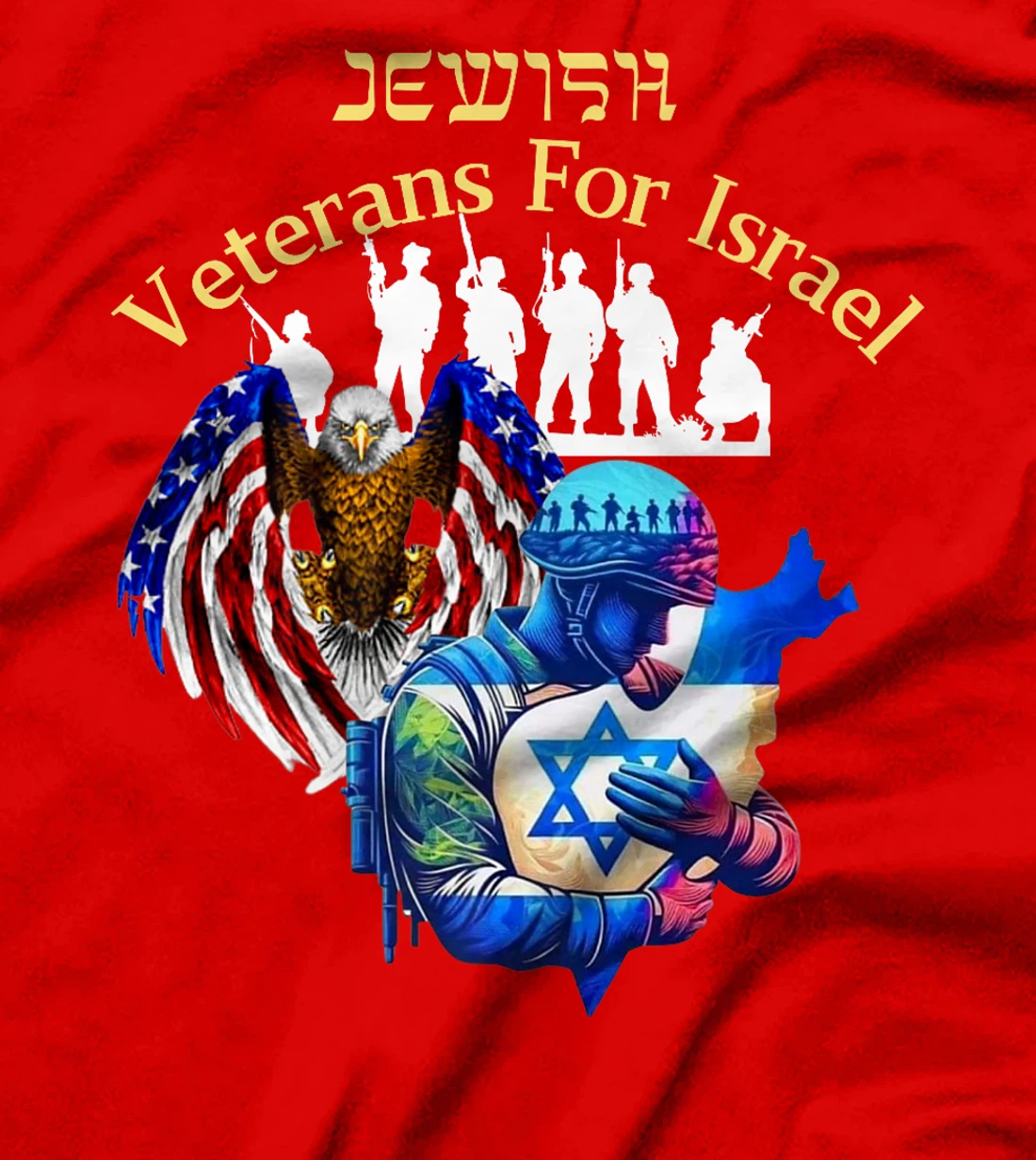 Israel Jewish Veteran's Pride And American Support of Israel Premium T-Shirt