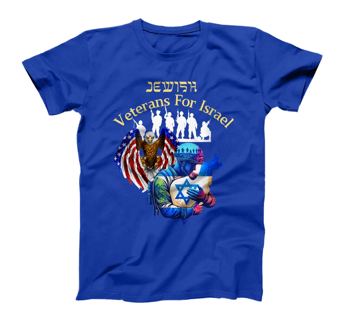Womens Israel Jewish Veteran's Pride And American Support of Israel T-Shirt