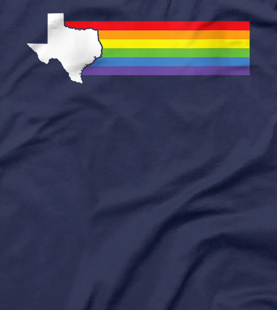 Womens Texas Gay Pride LGBTQIA Rainbow Flag T-Shirt