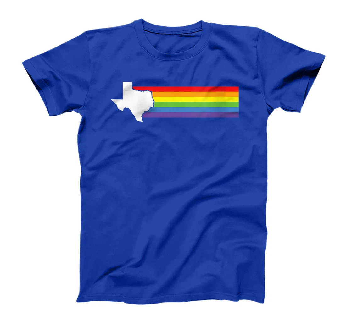 Womens Texas Gay Pride LGBTQIA Rainbow Flag T-Shirt