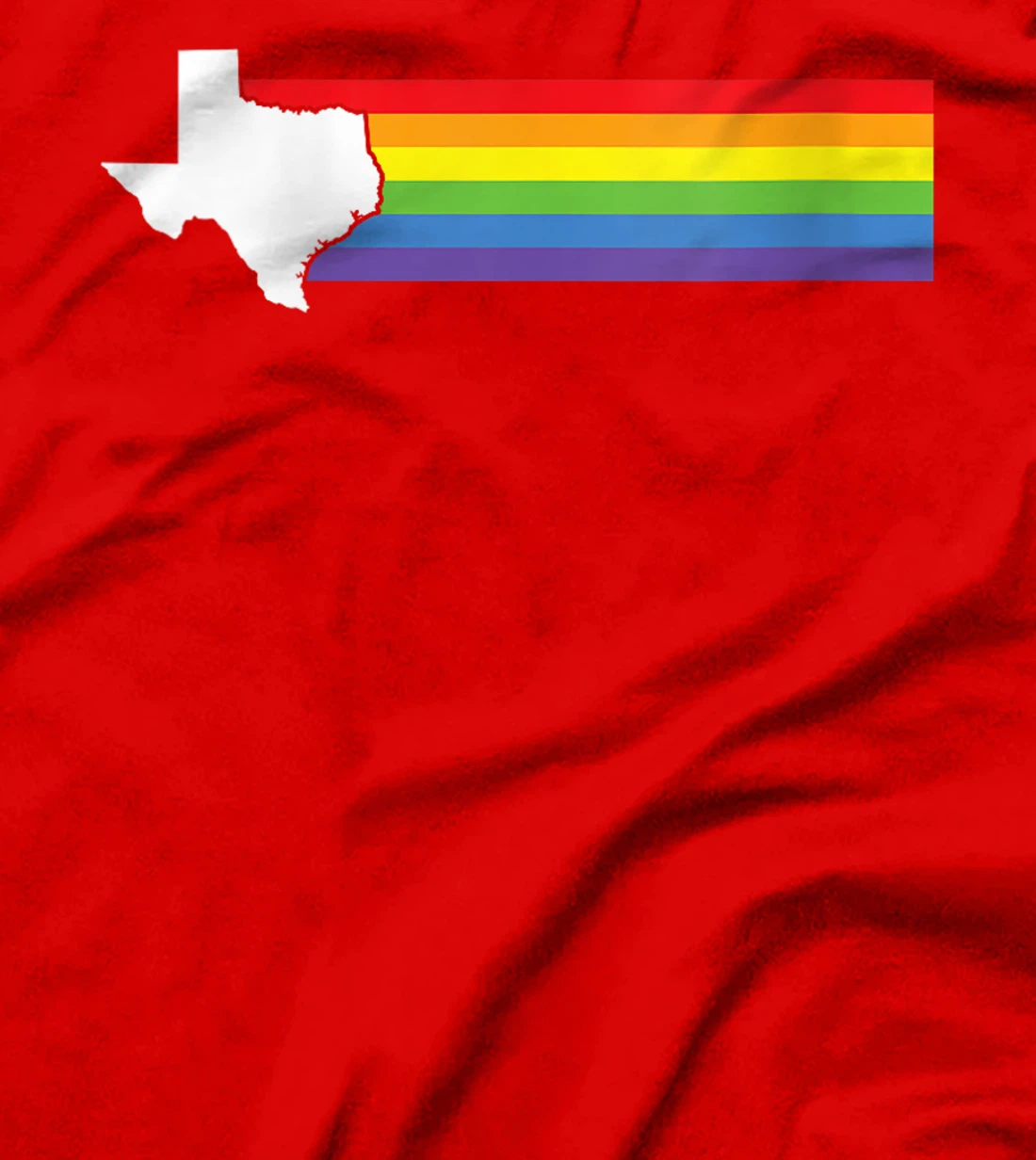 Womens Texas Gay Pride LGBTQIA Rainbow Flag T-Shirt