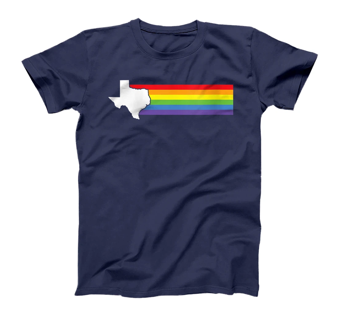 Womens Texas Gay Pride LGBTQIA Rainbow Flag T-Shirt