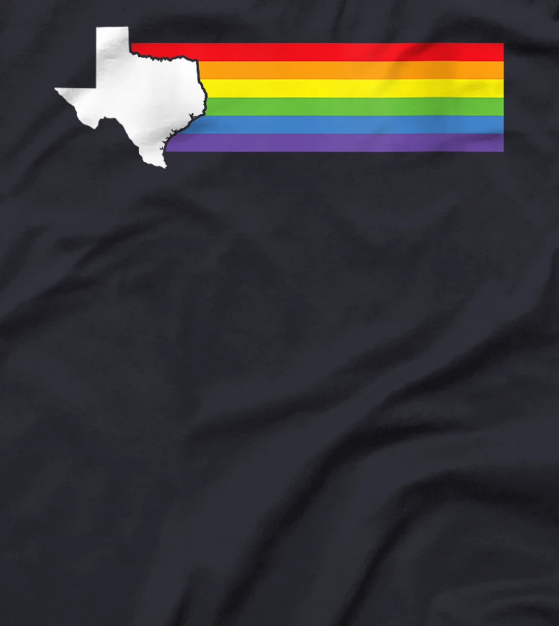 Womens Texas Gay Pride LGBTQIA Rainbow Flag T-Shirt
