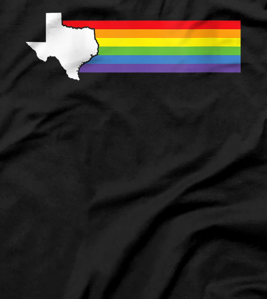 Womens Texas Gay Pride LGBTQIA Rainbow Flag T-Shirt