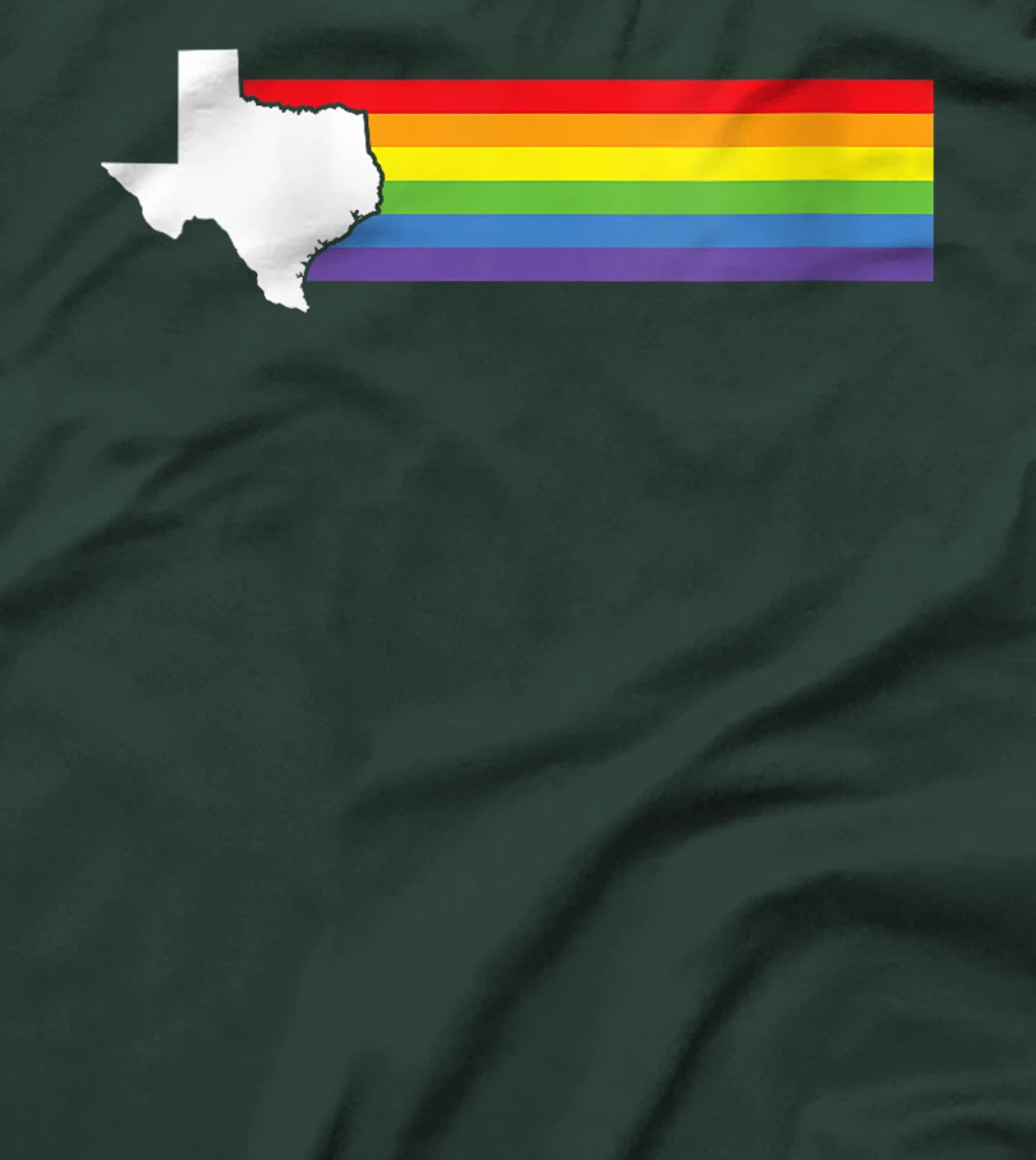 Womens Texas Gay Pride LGBTQIA Rainbow Flag T-Shirt