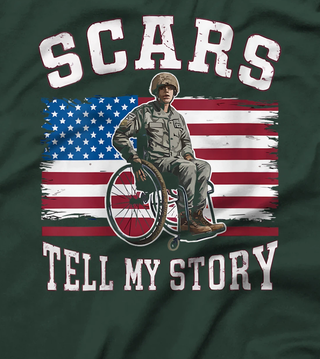 Womens Disabled Veteran Handicap Military Soldier Veterans Day T-Shirt