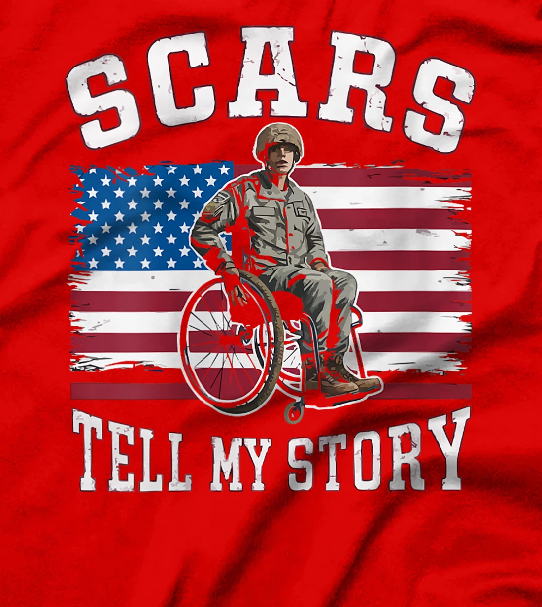 Womens Disabled Veteran Handicap Military Soldier Veterans Day T-Shirt