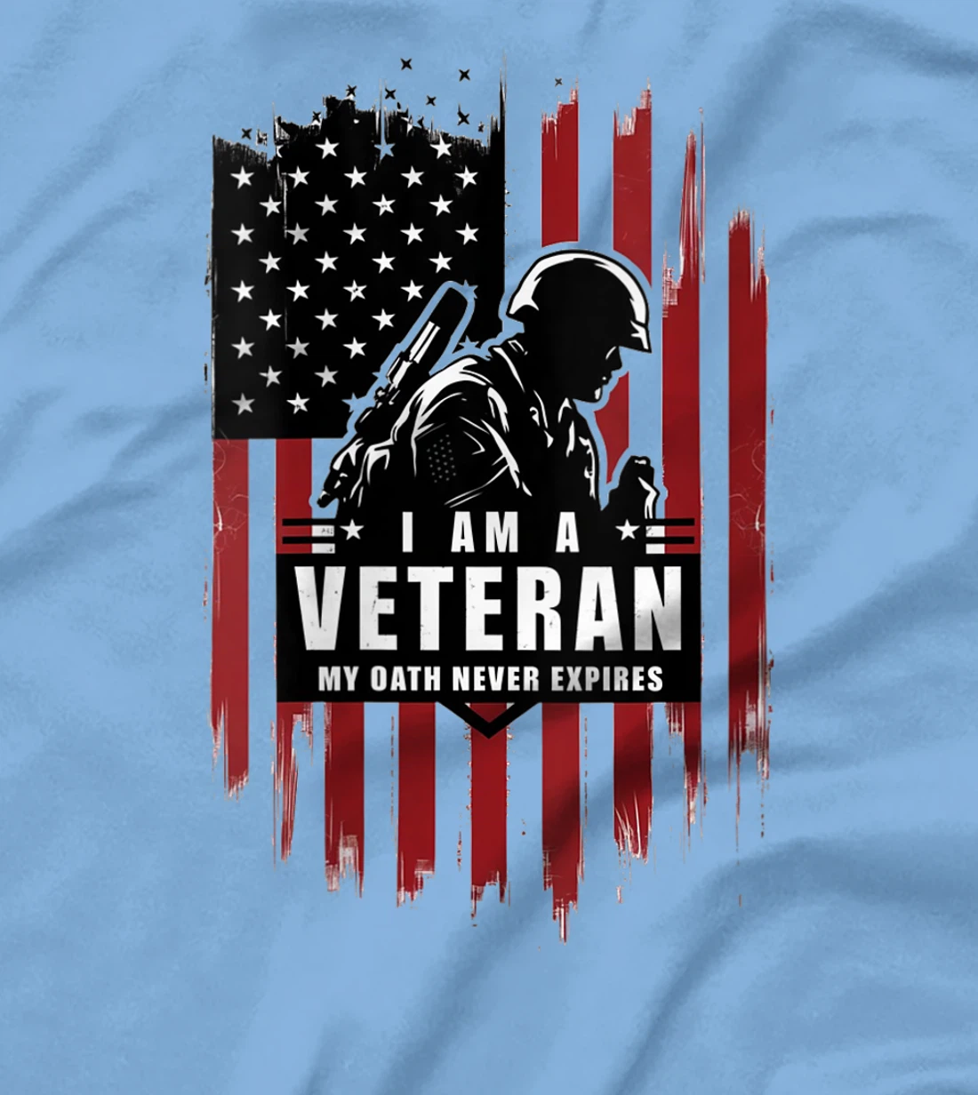 Womens Veterans Day Graphics I am a Veteran Oath Never Expires T-Shirt