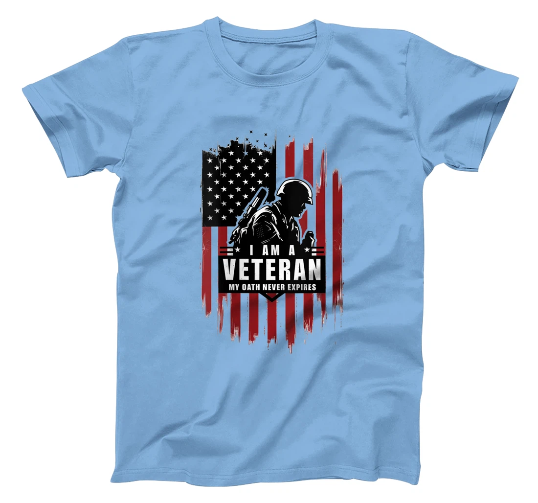 Womens Veterans Day Graphics I am a Veteran Oath Never Expires T-Shirt