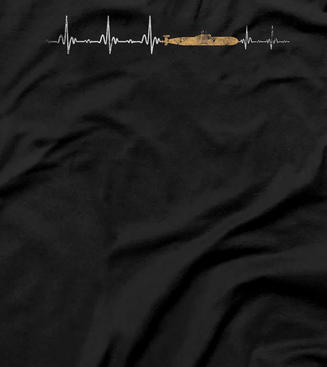 Military Submarine Heart Beat Veteran Patriotic Veterans Day T-Shirt