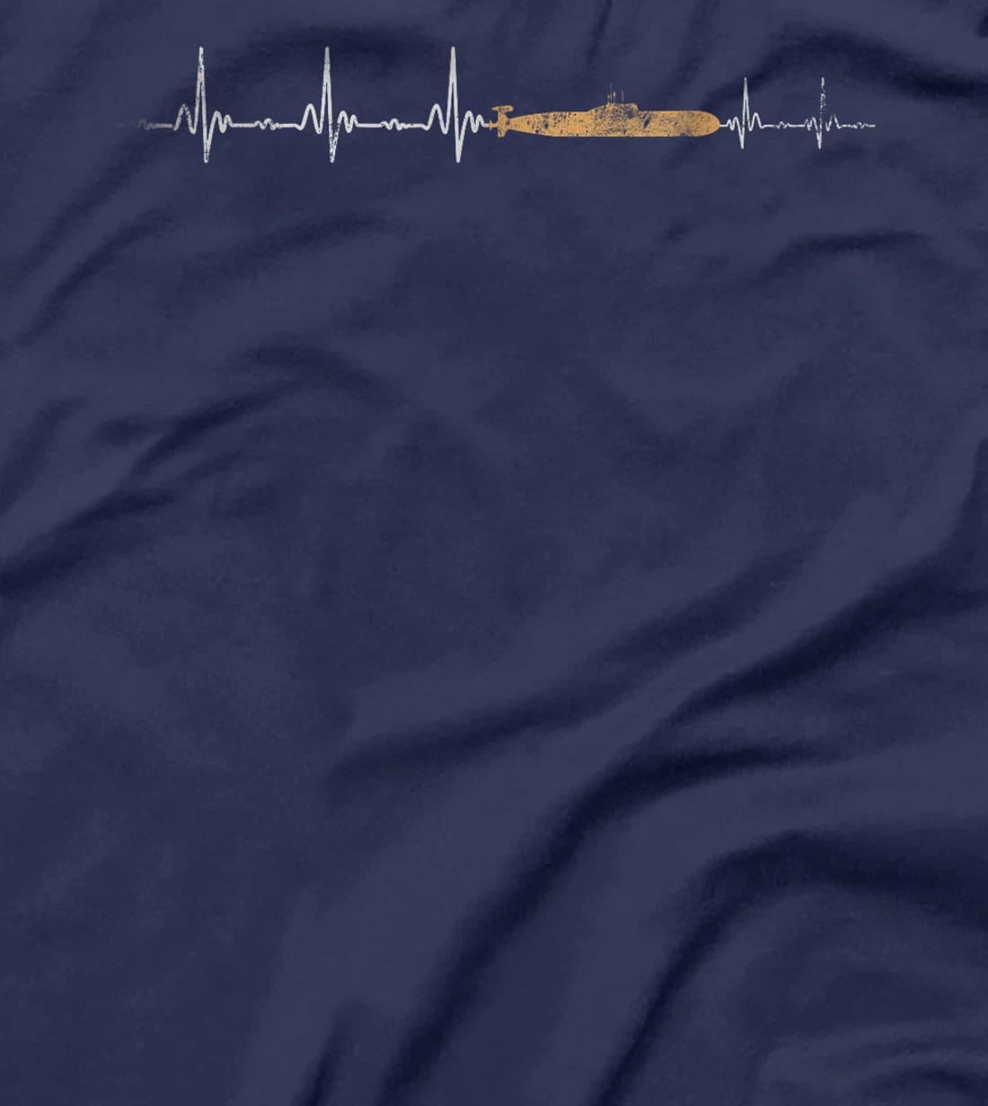 Military Submarine Heart Beat Veteran Patriotic Veterans Day T-Shirt