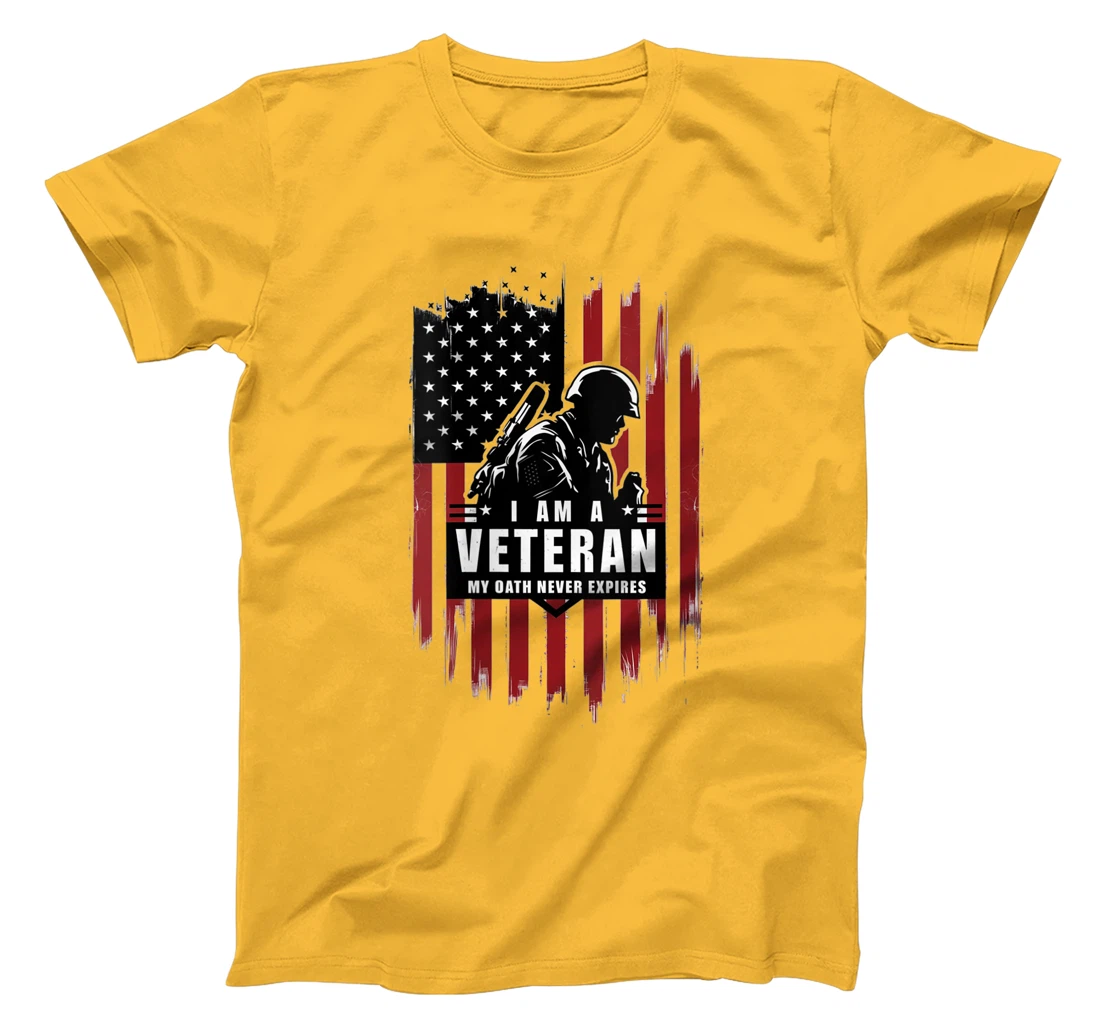 Womens Veterans Day Graphics I am a Veteran Oath Never Expires T-Shirt