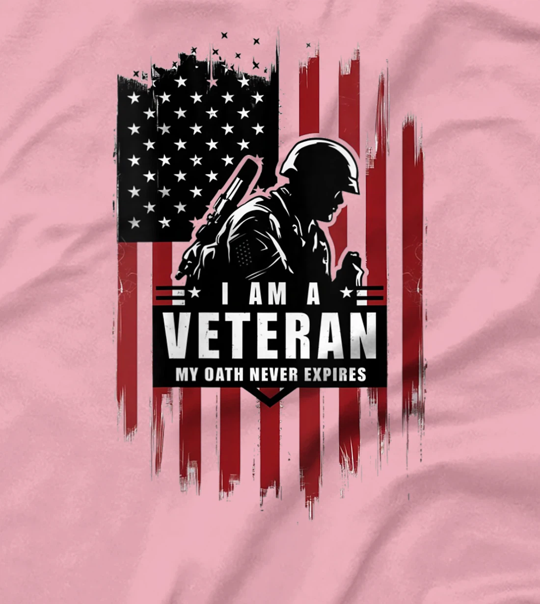 Womens Veterans Day Graphics I am a Veteran Oath Never Expires T-Shirt