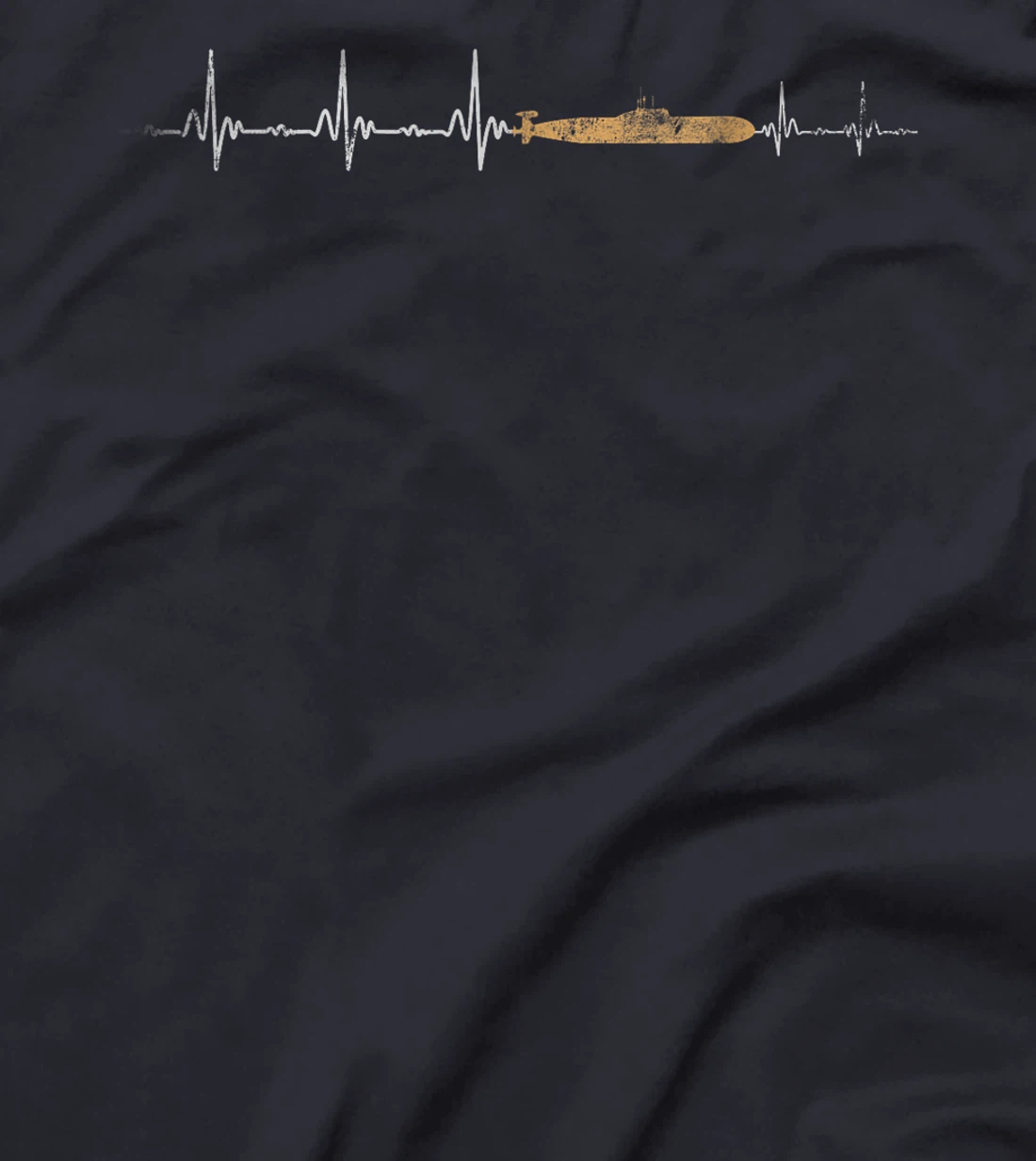 Military Submarine Heart Beat Veteran Patriotic Veterans Day T-Shirt